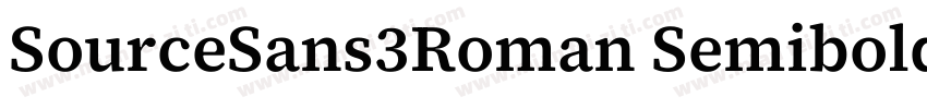 SourceSans3Roman Semibold字体转换